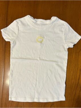 art class White Short-Sleeve Tee with Yellow Smiley